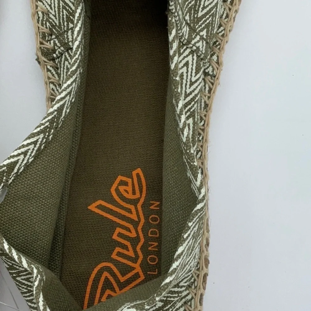 Rule London slip-on espadrilles in green aztec print